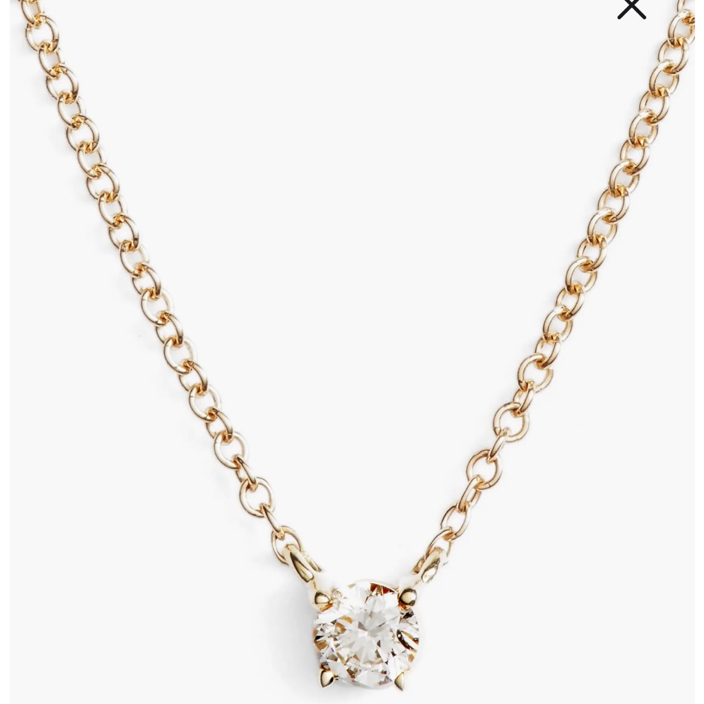 Bony Levy New Petite Liora Diamond Solitaire Pendant Necklace
